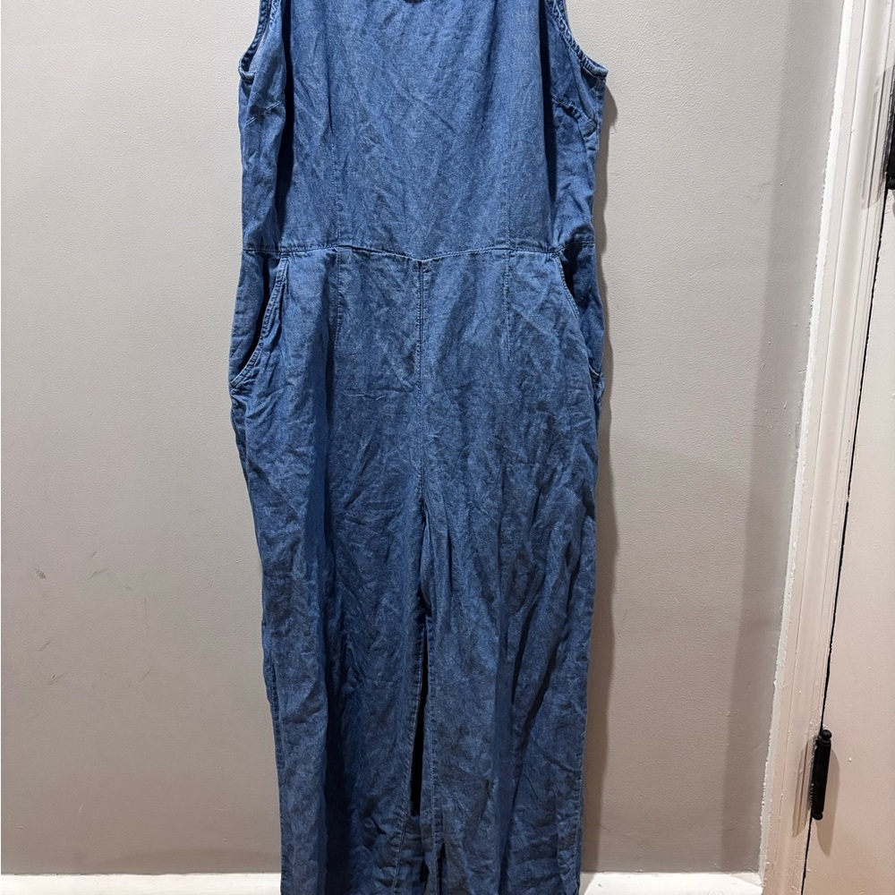 Blue Sleeveless Jumpsuit